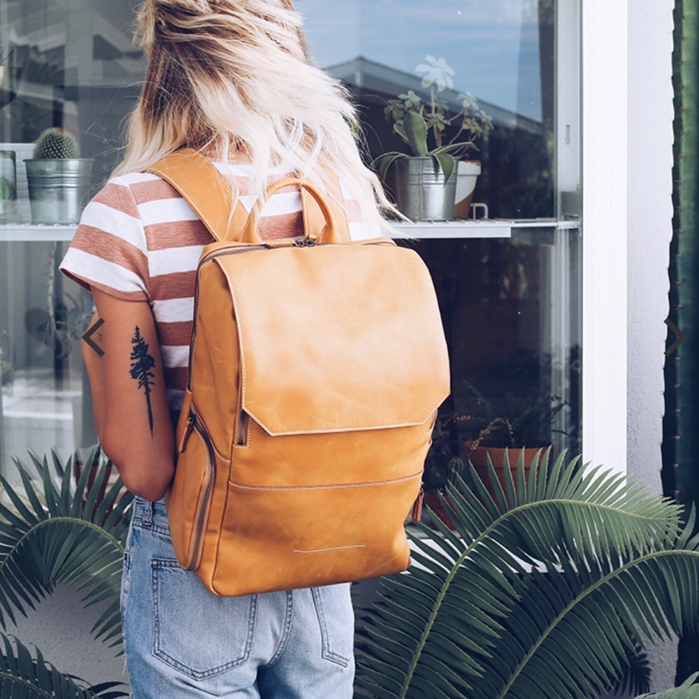 Atlas Supply Leather Camera / Diaper Backpack